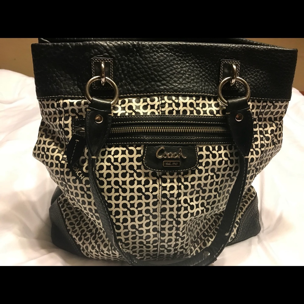 Coach leather tote